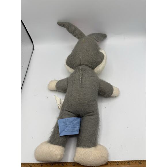 Vintage 1971 Warner Bros Bugs Bunny Plush 18” Mighty Star Gray White Rabbit - Picture 5 of 6
